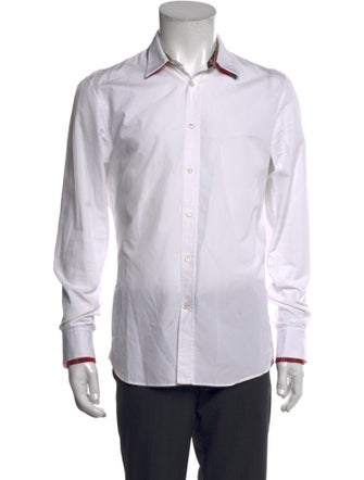 Alexander McQueen Striped Long Sleeve Dress Shirt