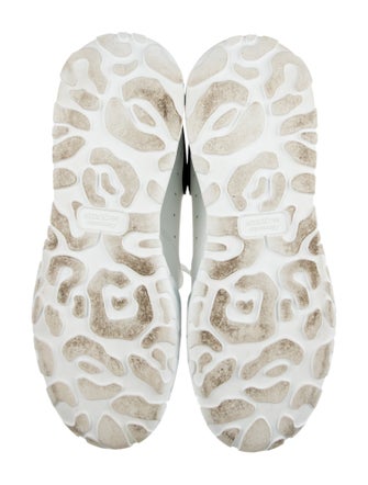 Alexander McQueen Leather Colorblock Pattern Sneakers