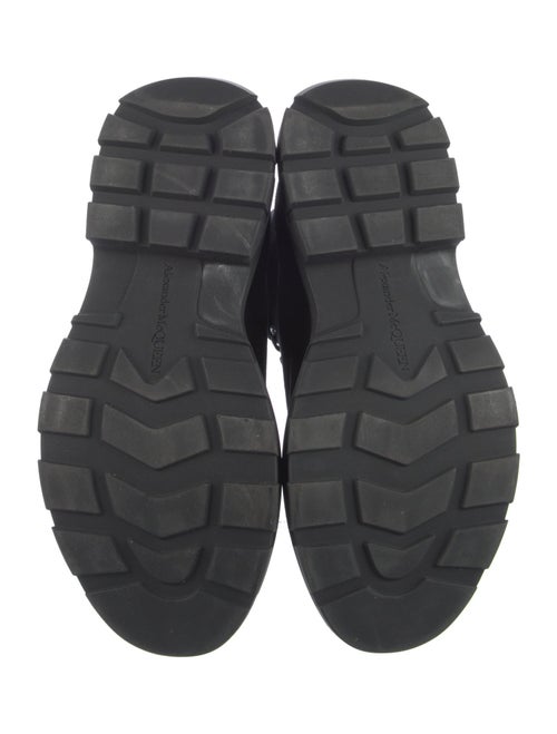 Alexander McQueen Canvas Crystal Embellishments Combat Boots