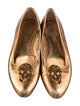 Alexander McQueen Leather Sequin Embellishments Loafers