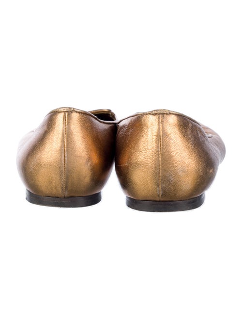 Alexander McQueen Leather Sequin Embellishments Loafers