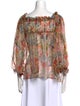 Alexander McQueen Silk Floral Print Blouse