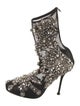 Alexander McQueen Mesh Patterned Boots