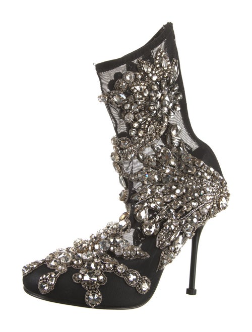 Alexander McQueen Mesh Patterned Boots
