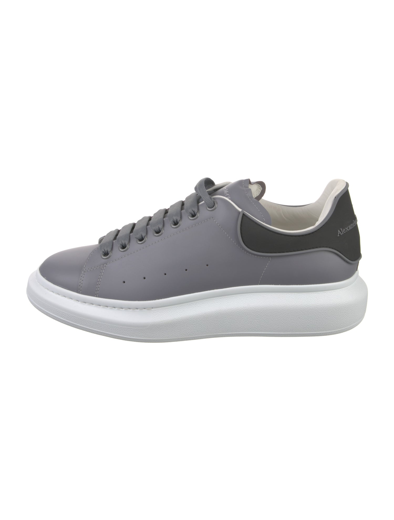 Alexander McQueen Leather Colorblock Pattern Sneakers