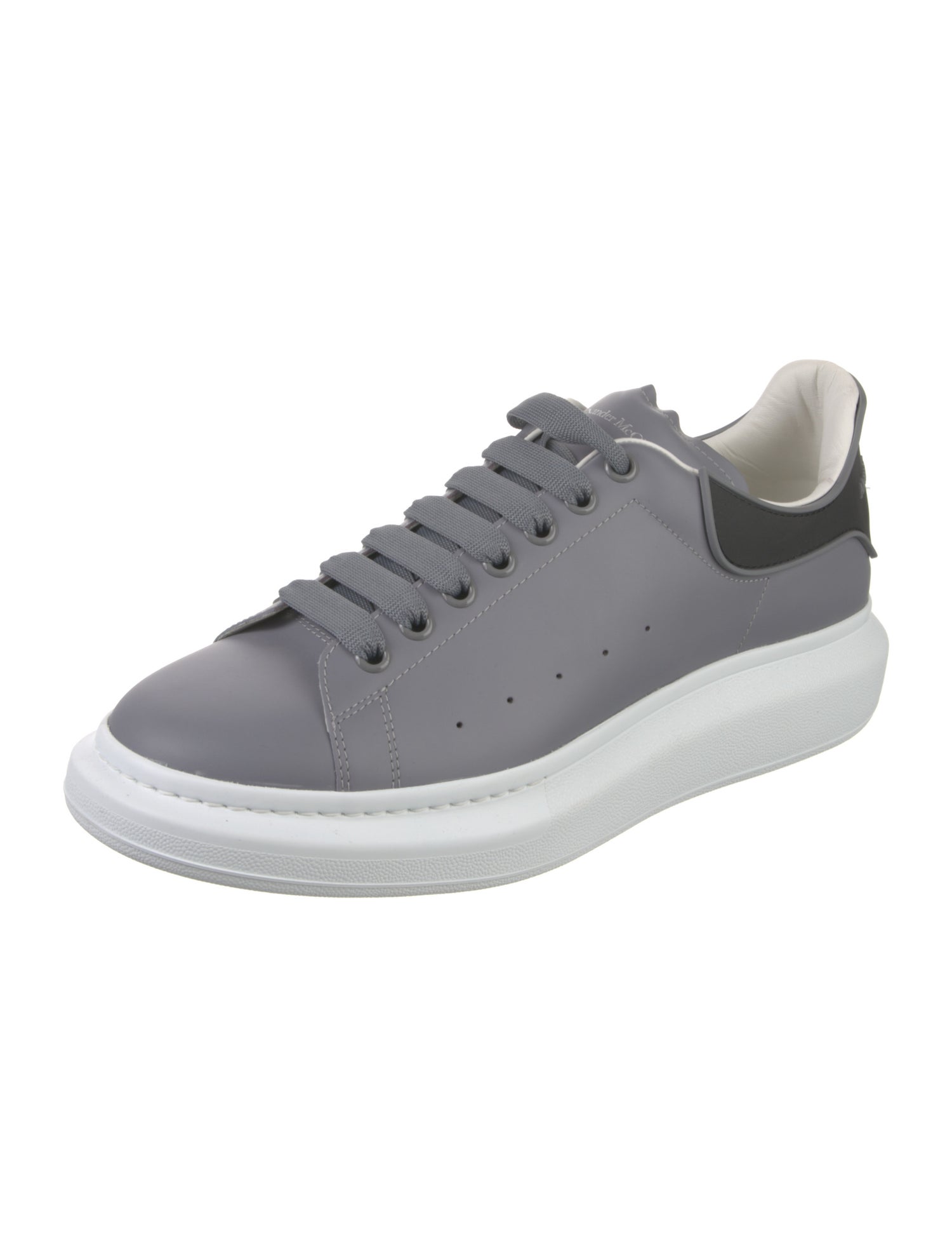 Alexander McQueen Leather Colorblock Pattern Sneakers