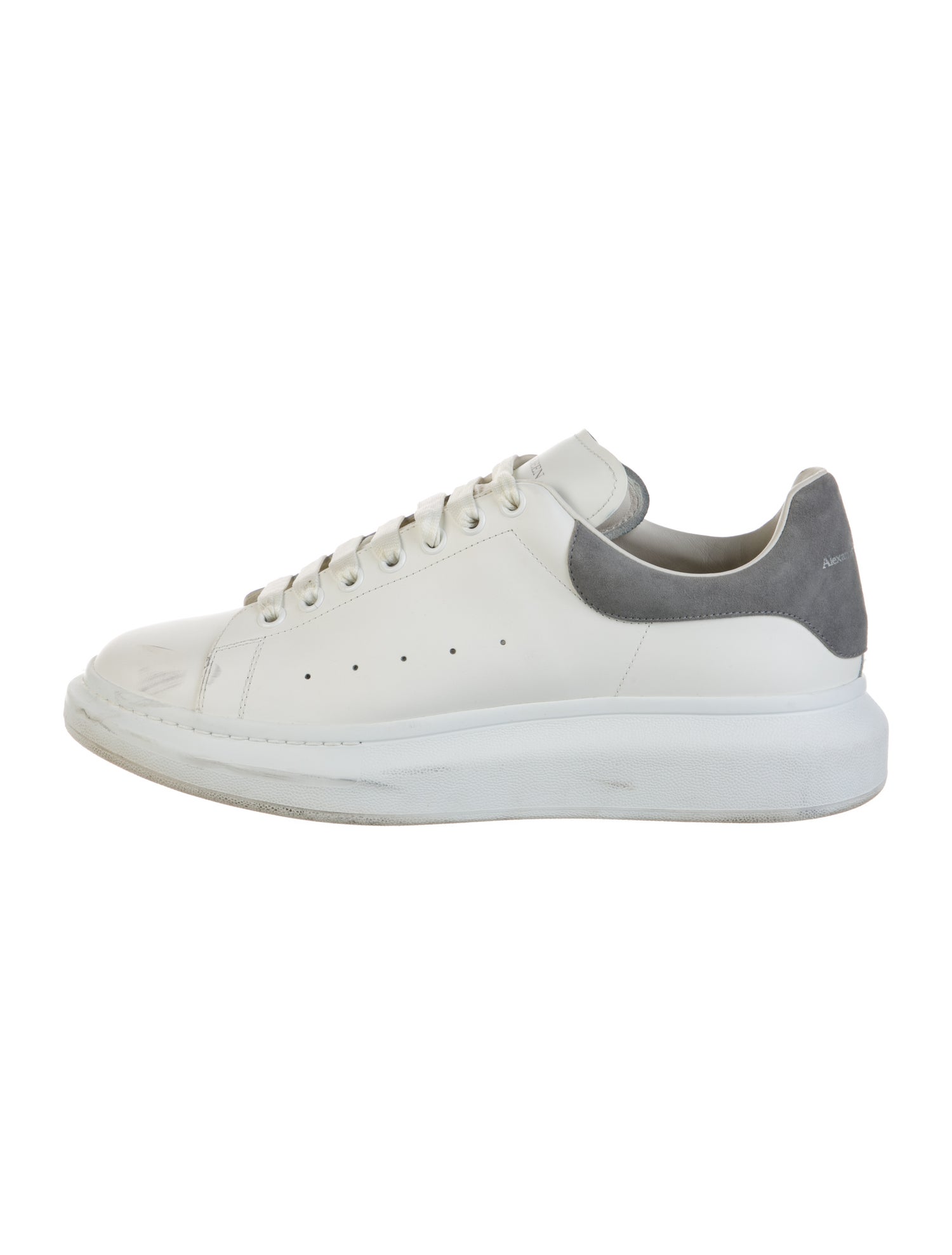 Alexander McQueen Leather Colorblock Pattern Chunky Sneakers