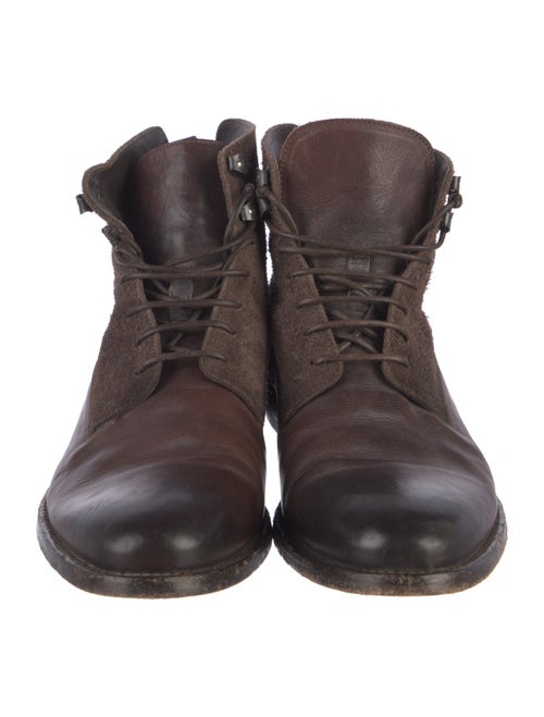 Alexander McQueen Leather Lace-Up Boots