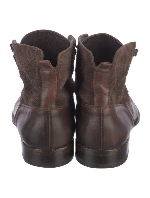 Alexander McQueen Leather Lace-Up Boots