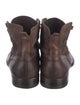 Alexander McQueen Leather Lace-Up Boots