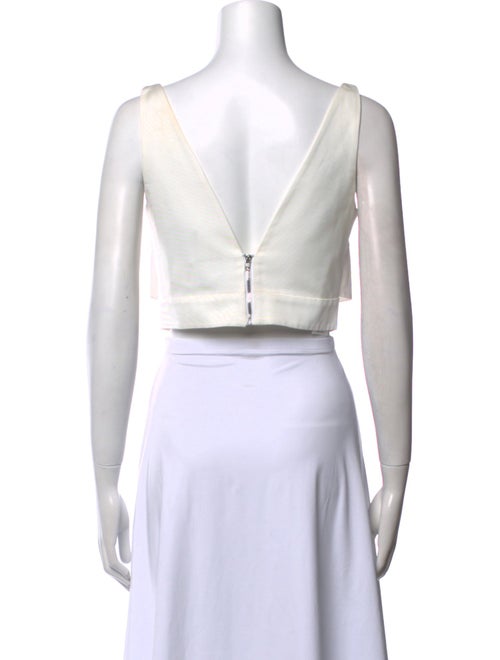 Alexander McQueen Bateau Neckline Sleeveless Crop Top