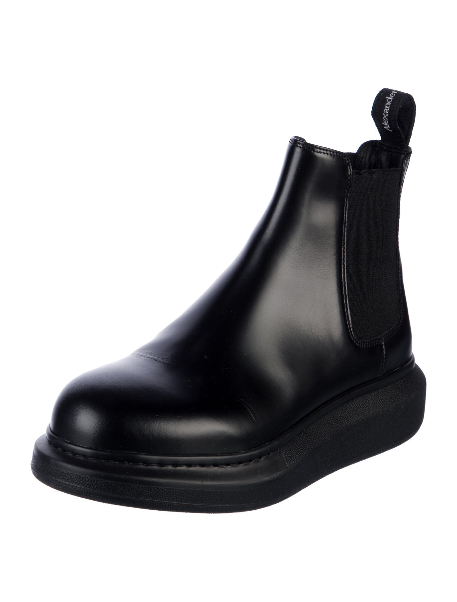 Alexander McQueen Leather Chelsea Boots
