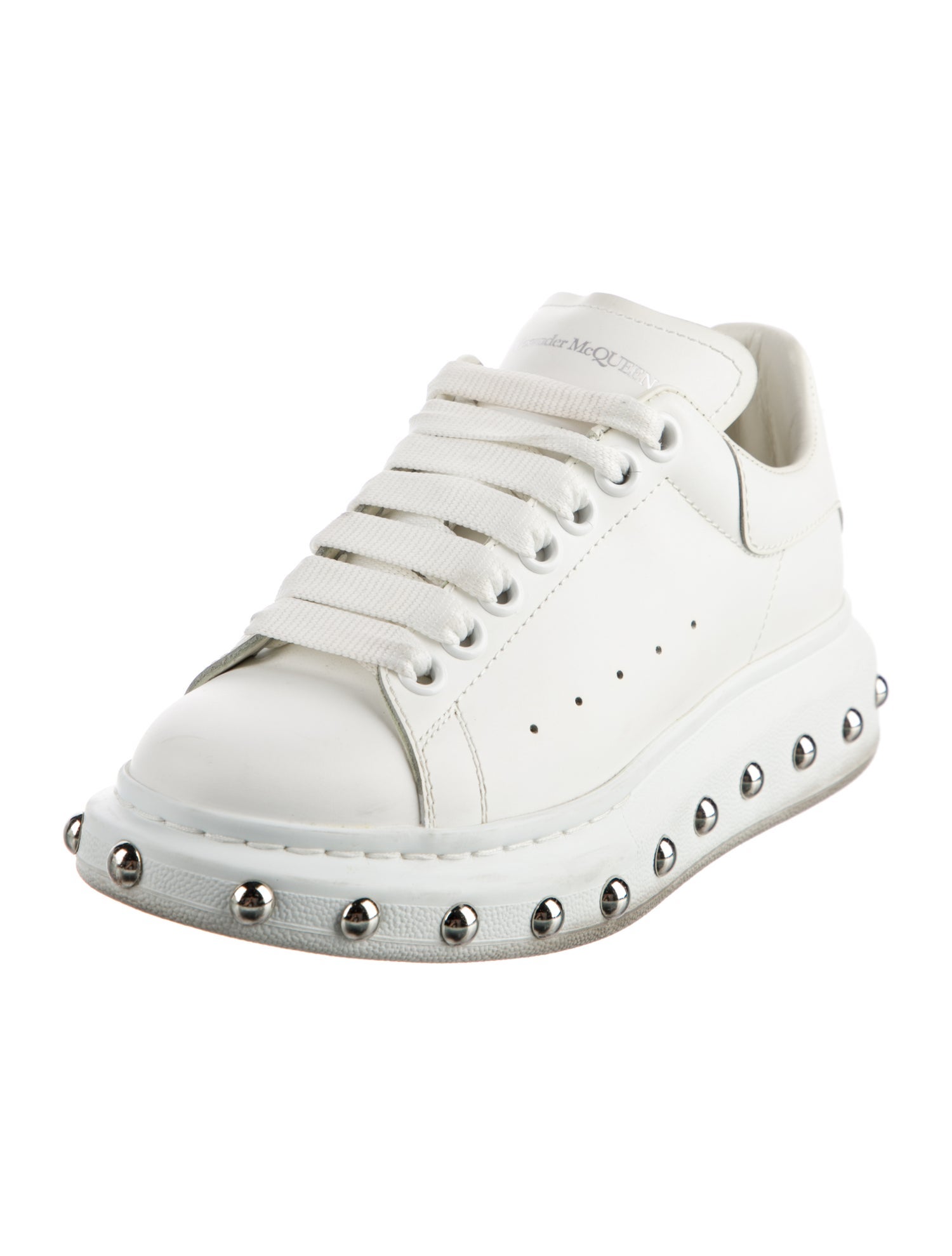 Alexander McQueen Leather Studded Accents Sneakers
