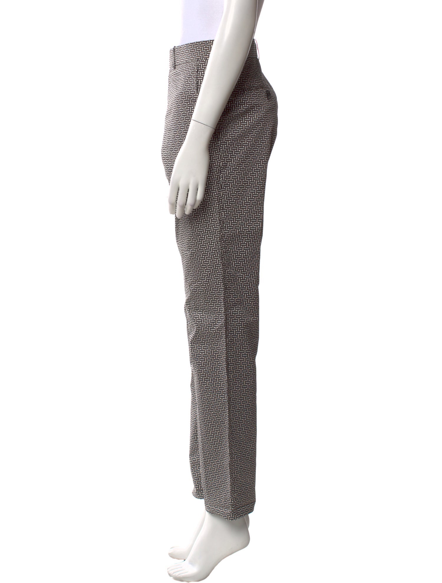 Alexander McQueen Printed Straight Leg Pants