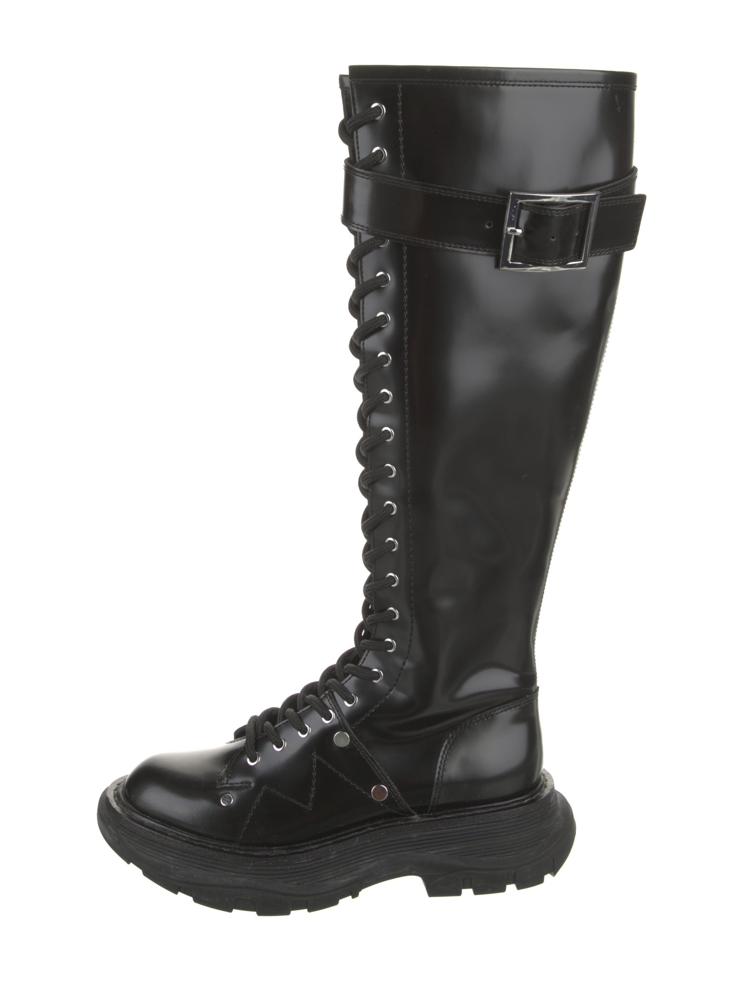 Alexander McQueen Leather Rain Boots