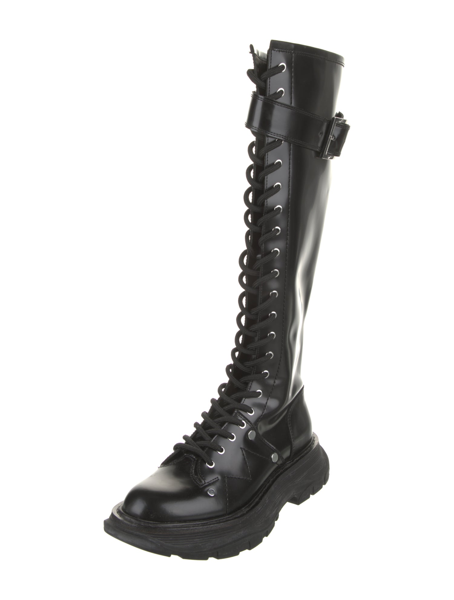 Alexander McQueen Leather Rain Boots