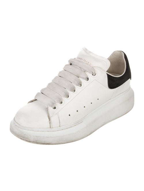 Alexander McQueen Leather Colorblock Pattern Sneakers