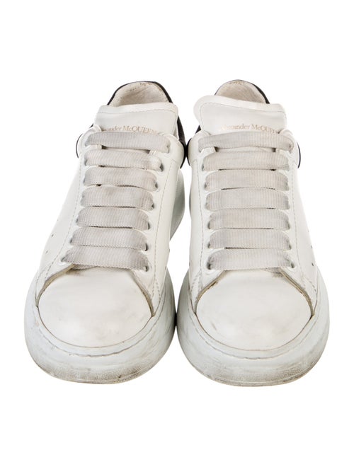 Alexander McQueen Leather Colorblock Pattern Sneakers