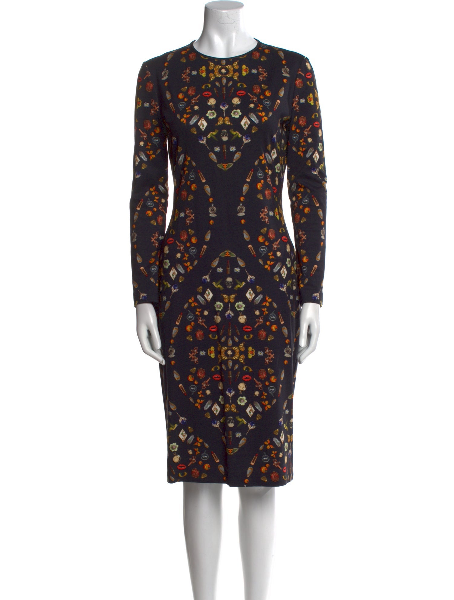 Alexander McQueen Printed Midi Length Dress