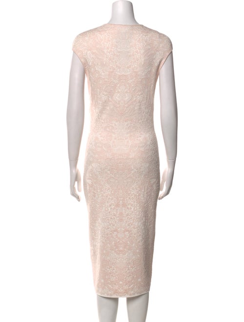 Alexander McQueen Crew Neck Midi Length Dress