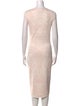 Alexander McQueen Crew Neck Midi Length Dress