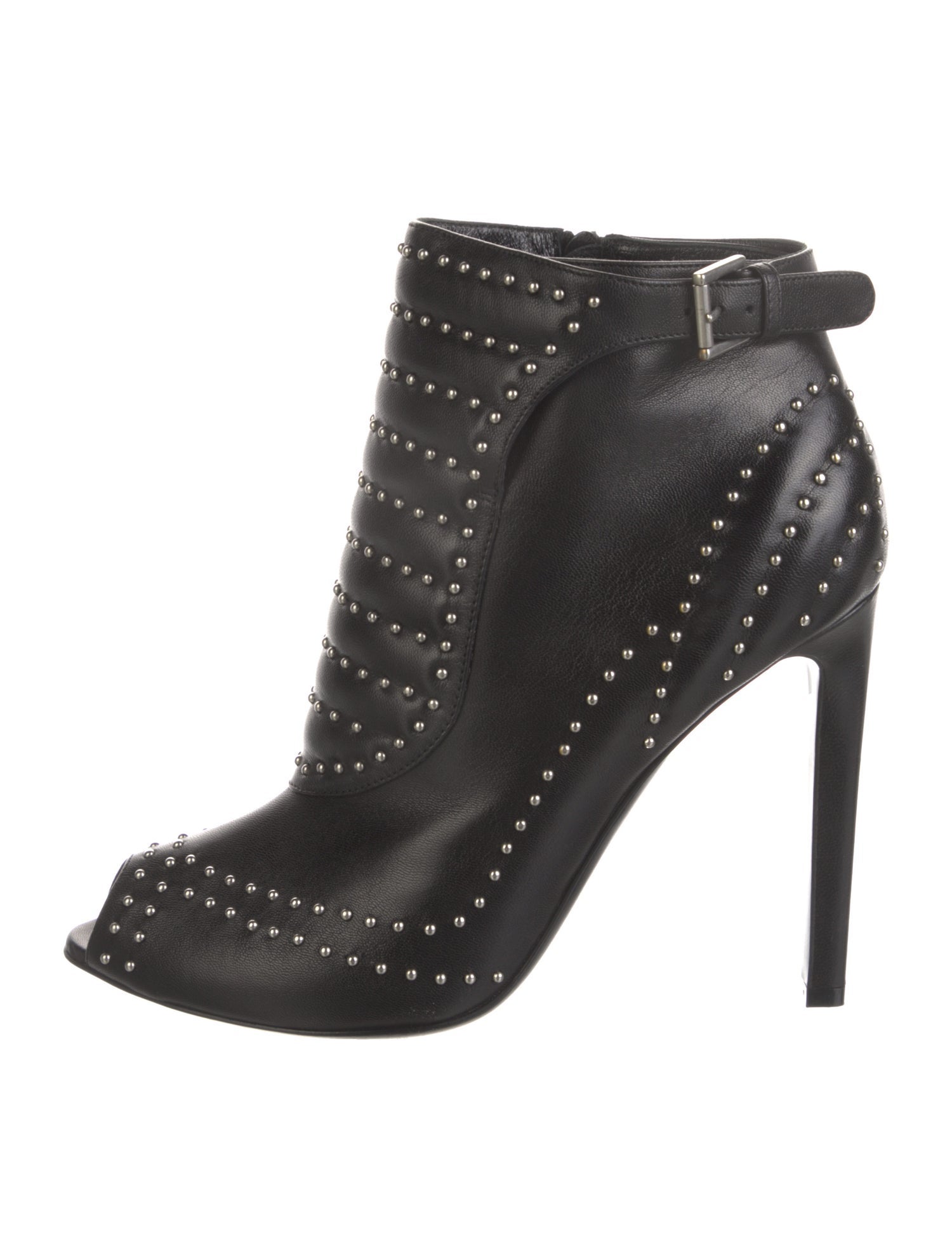 Alexander McQueen Leather Studded Accents Boots