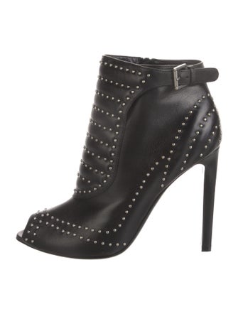 Alexander McQueen Leather Studded Accents Boots