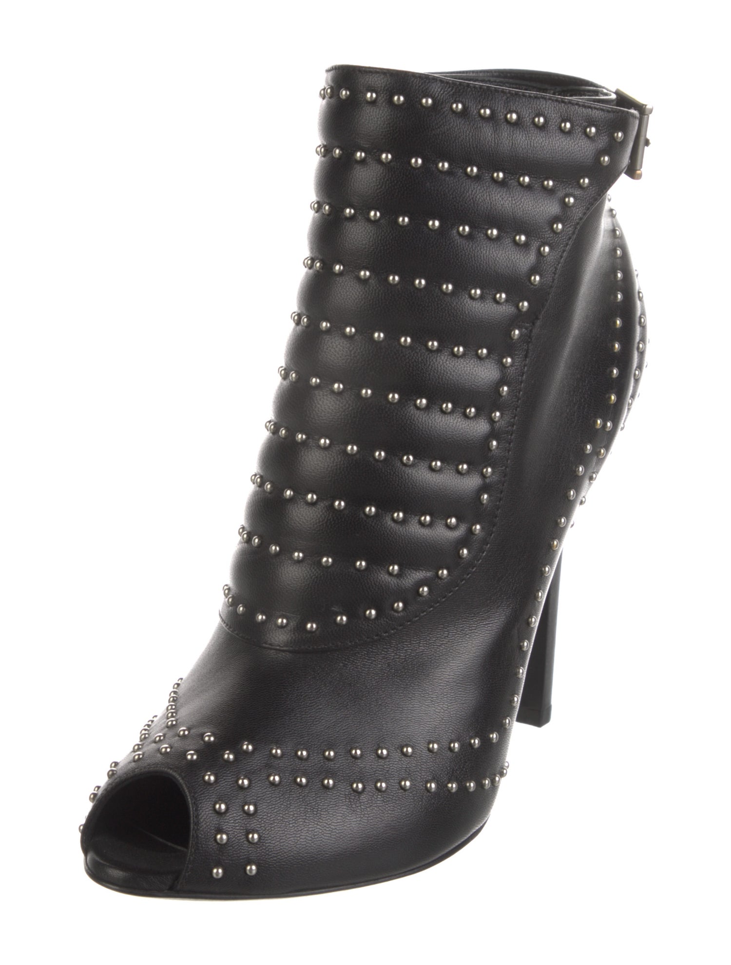 Alexander McQueen Leather Studded Accents Boots
