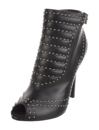 Alexander McQueen Leather Studded Accents Boots