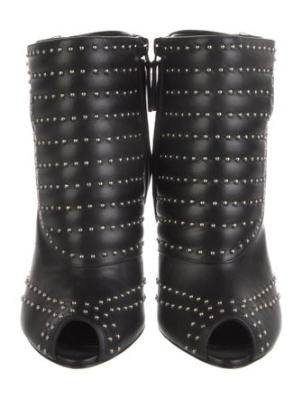 Alexander McQueen Leather Studded Accents Boots