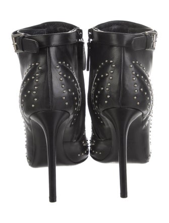 Alexander McQueen Leather Studded Accents Boots