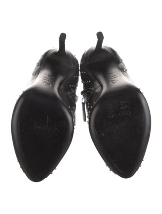 Alexander McQueen Leather Studded Accents Boots