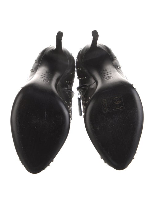 Alexander McQueen Leather Studded Accents Boots