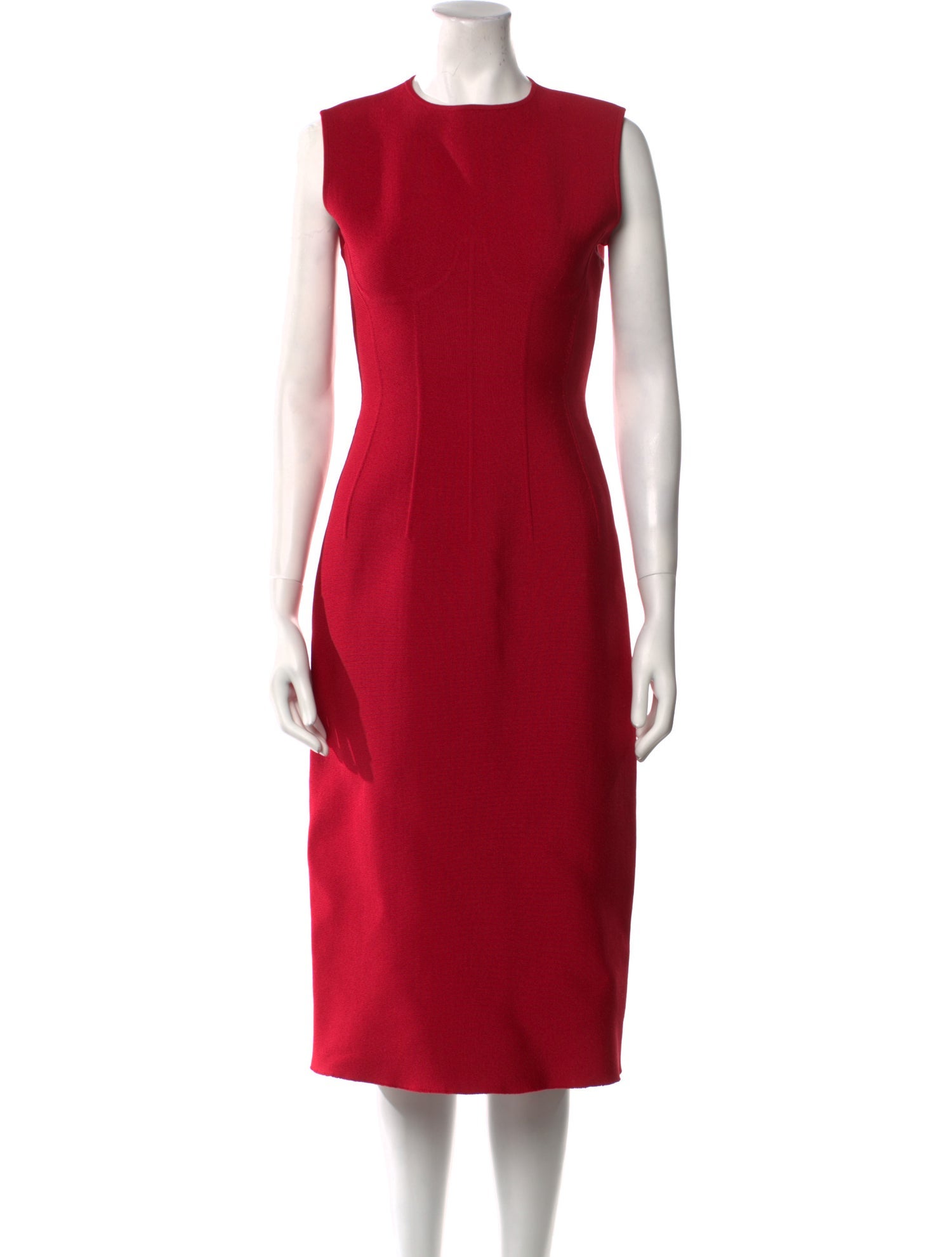 Alexander McQueen Wool Midi Length Dress