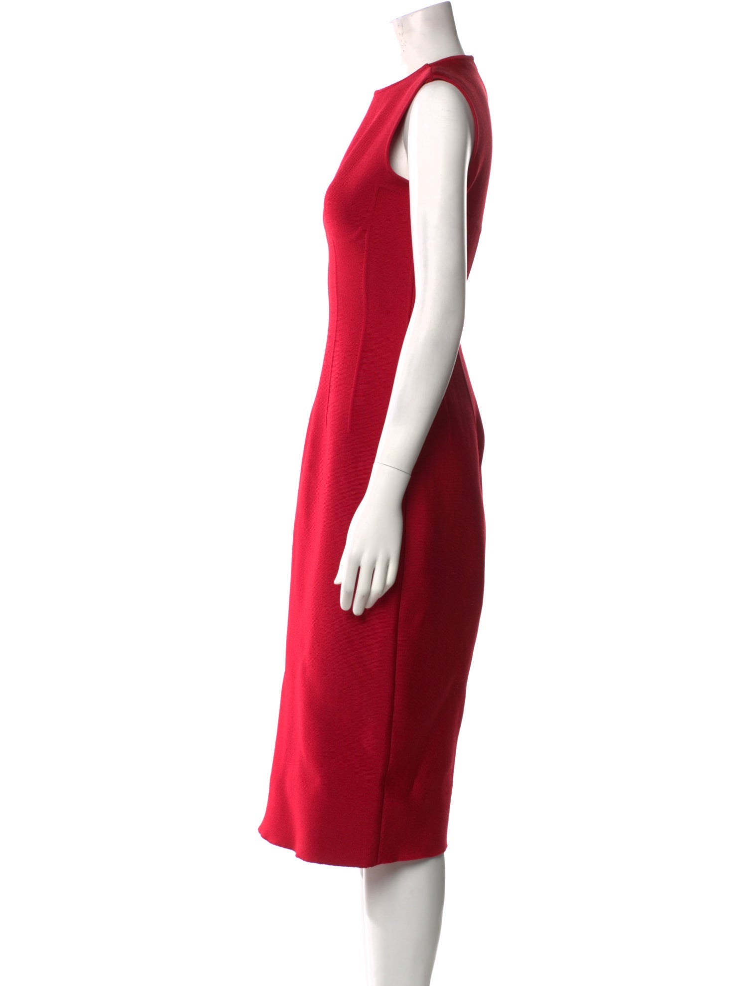 Alexander McQueen Wool Midi Length Dress
