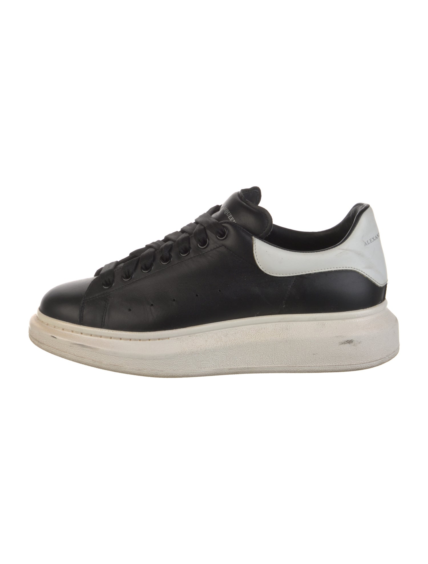 Alexander McQueen Leather Colorblock Pattern Chunky Sneakers
