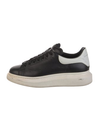 Alexander McQueen Leather Colorblock Pattern Chunky Sneakers