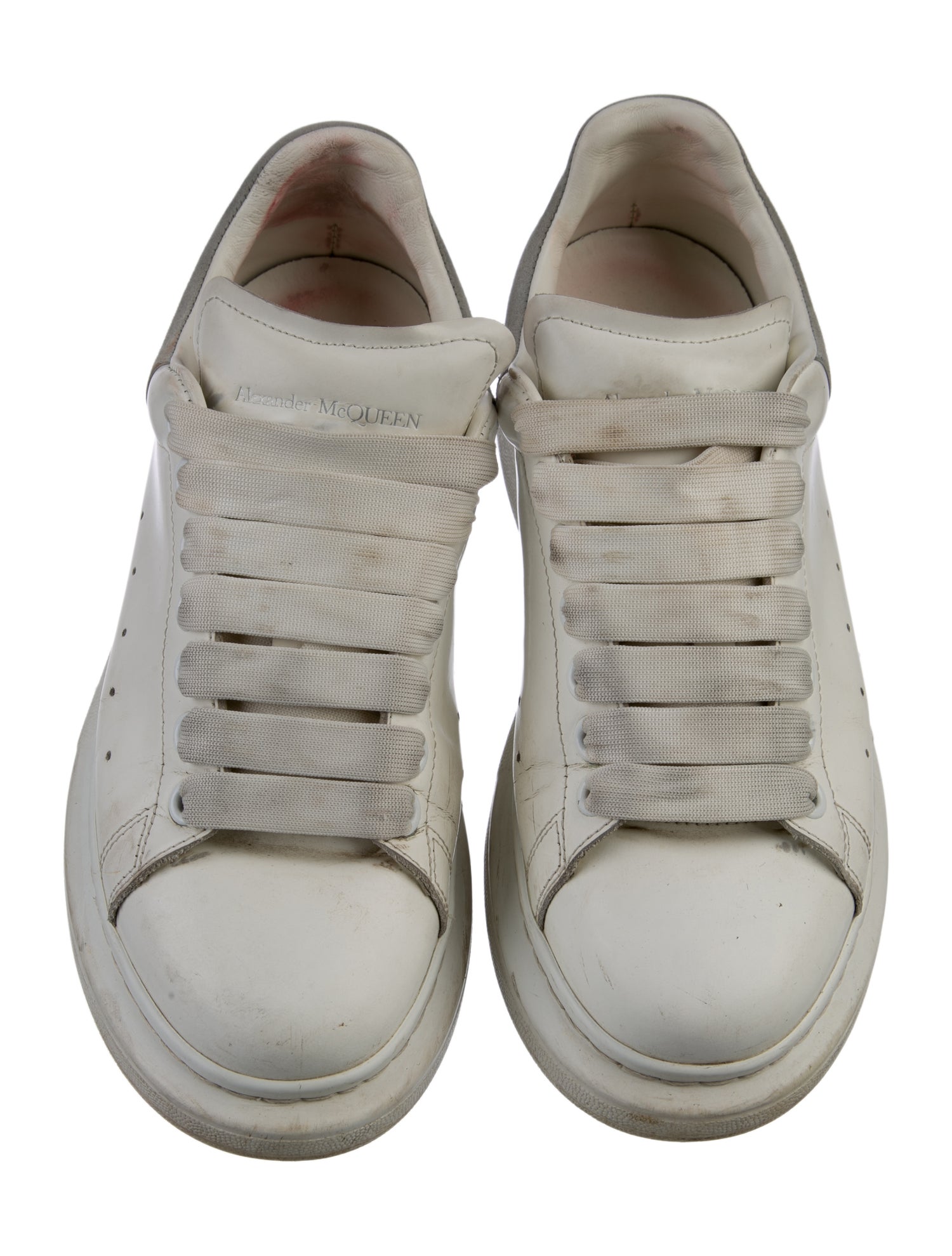 Alexander McQueen Leather Colorblock Pattern Sneakers
