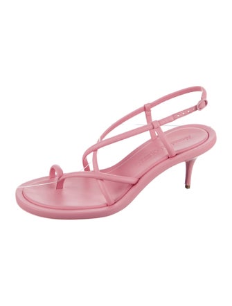 Alexander McQueen Leather Slingback Sandals