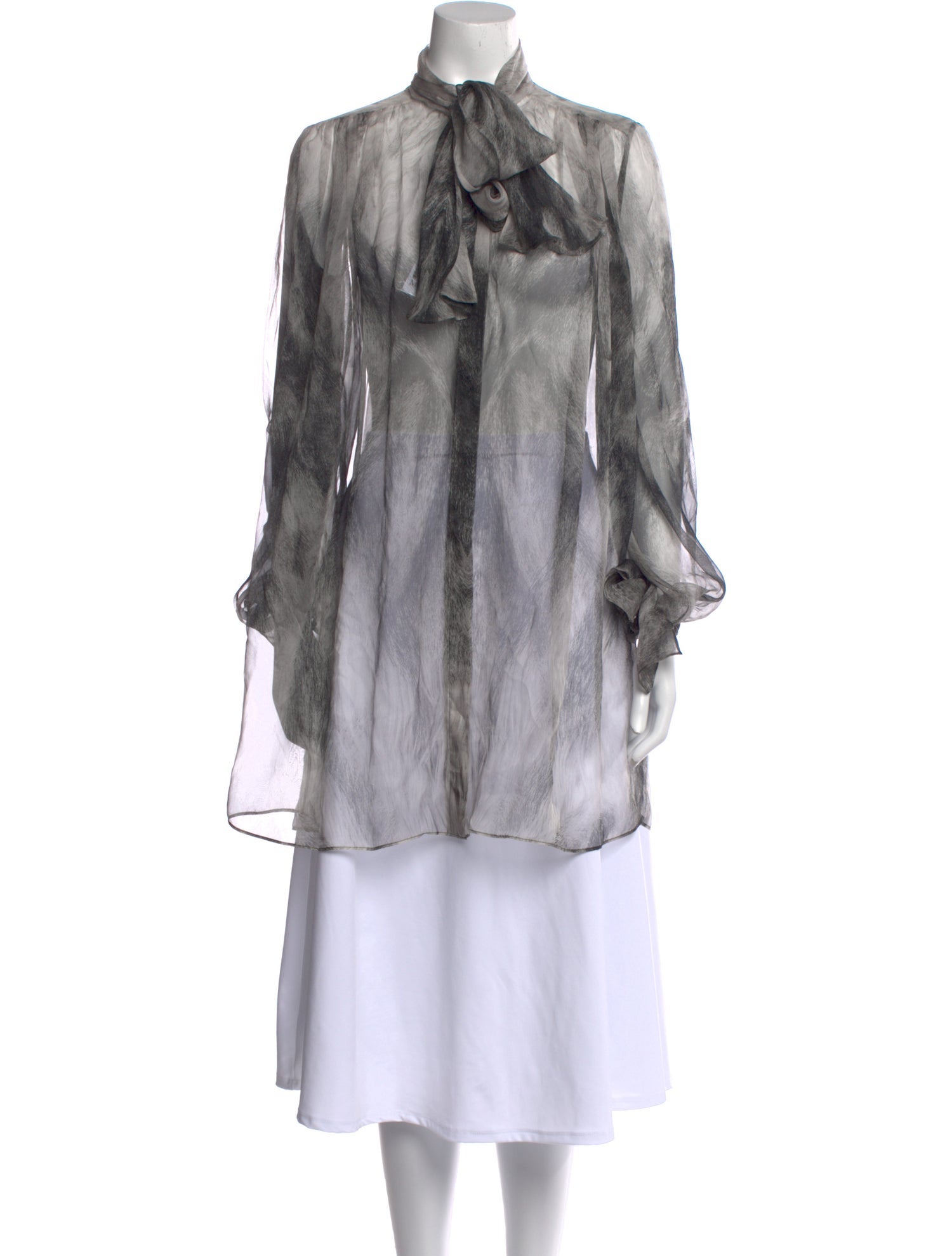 Alexander McQueen Silk Mock Neck Tunic w/ Tags