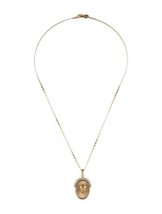 Alexander McQueen Crystal Skull Medallion Pendant Necklace