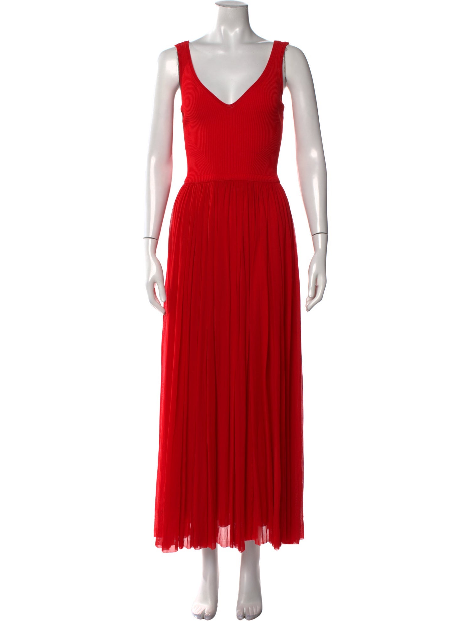 Alexander McQueen V-Neck Long Dress