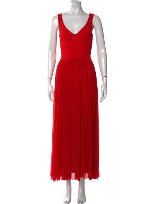 Alexander McQueen V-Neck Long Dress