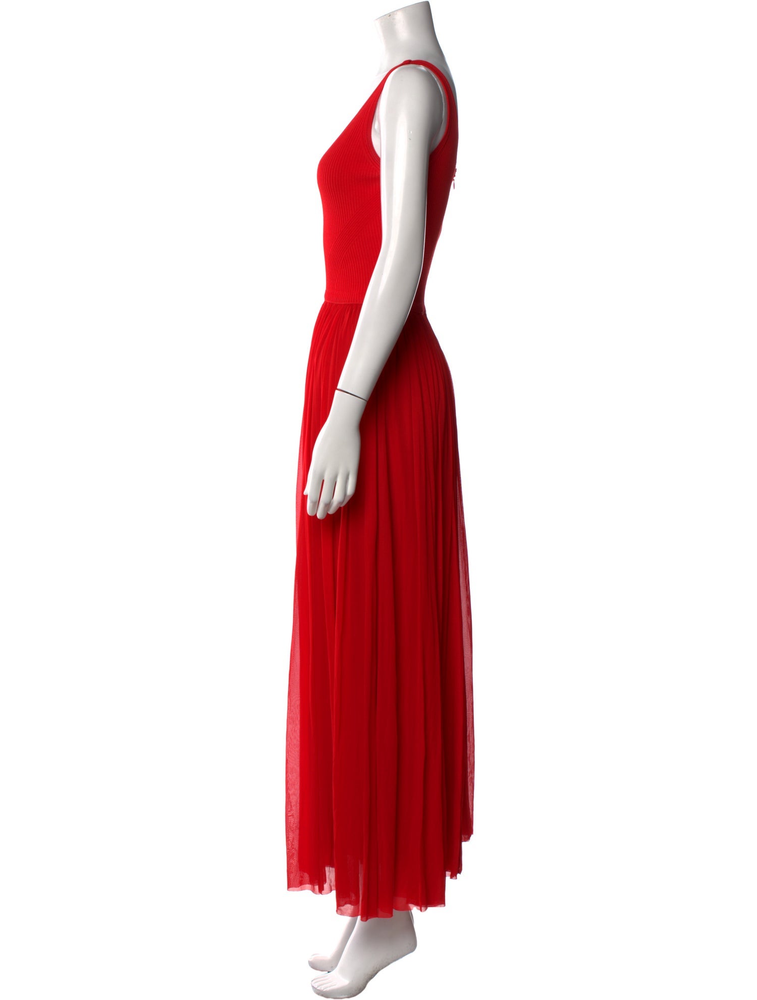 Alexander McQueen V-Neck Long Dress