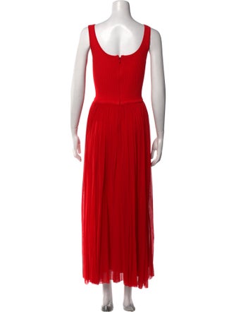 Alexander McQueen V-Neck Long Dress