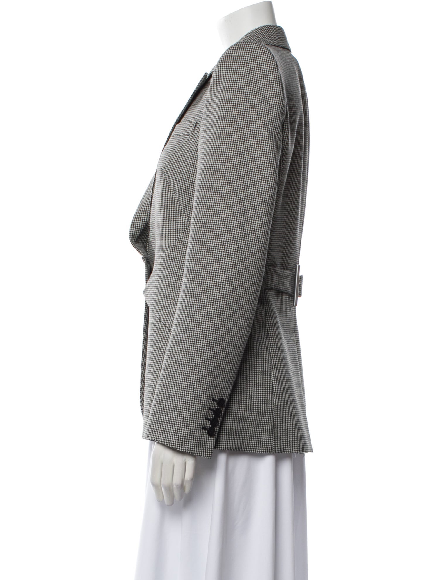 Alexander McQueen Wool Plaid Print Blazer