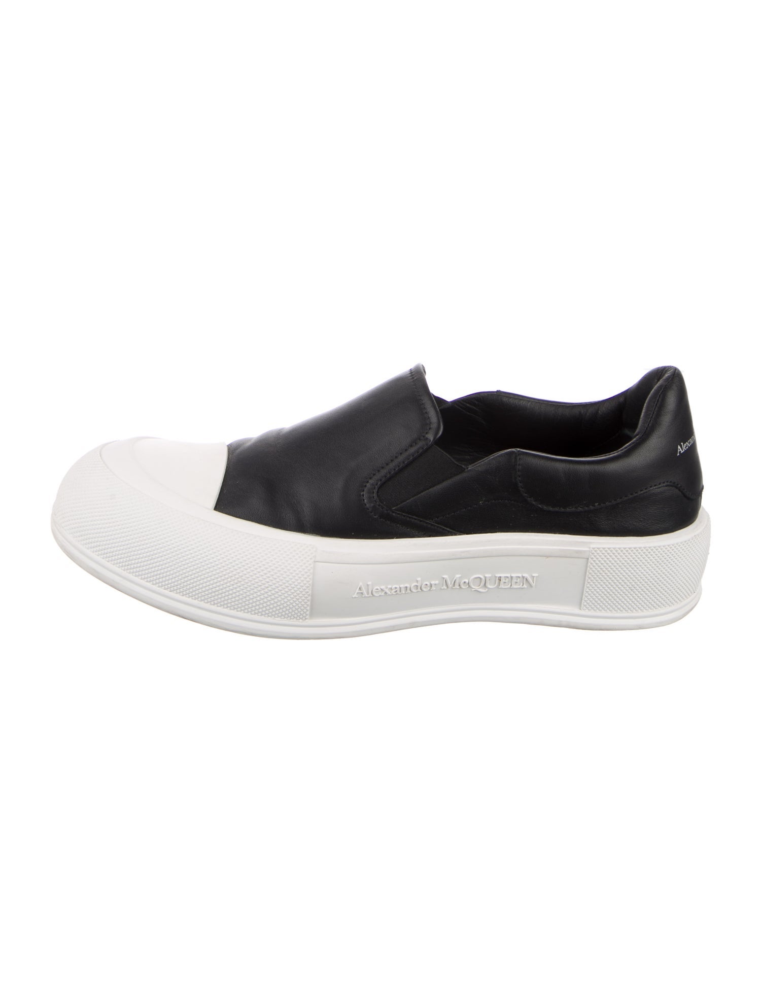 Alexander McQueen Leather Colorblock Pattern Sneakers