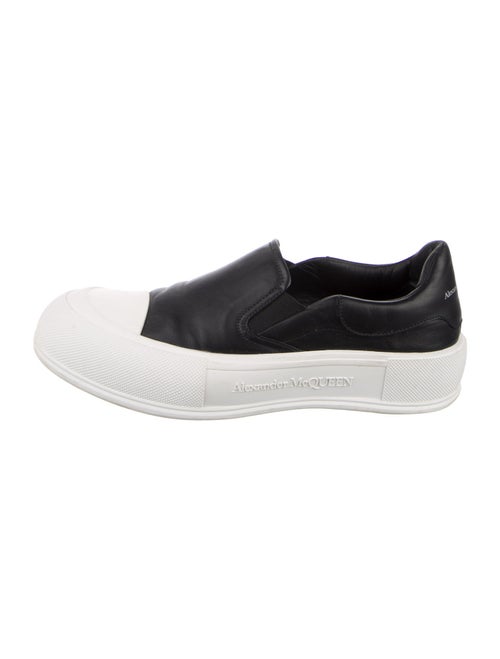 Alexander McQueen Leather Colorblock Pattern Sneakers