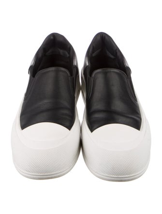 Alexander McQueen Leather Colorblock Pattern Sneakers