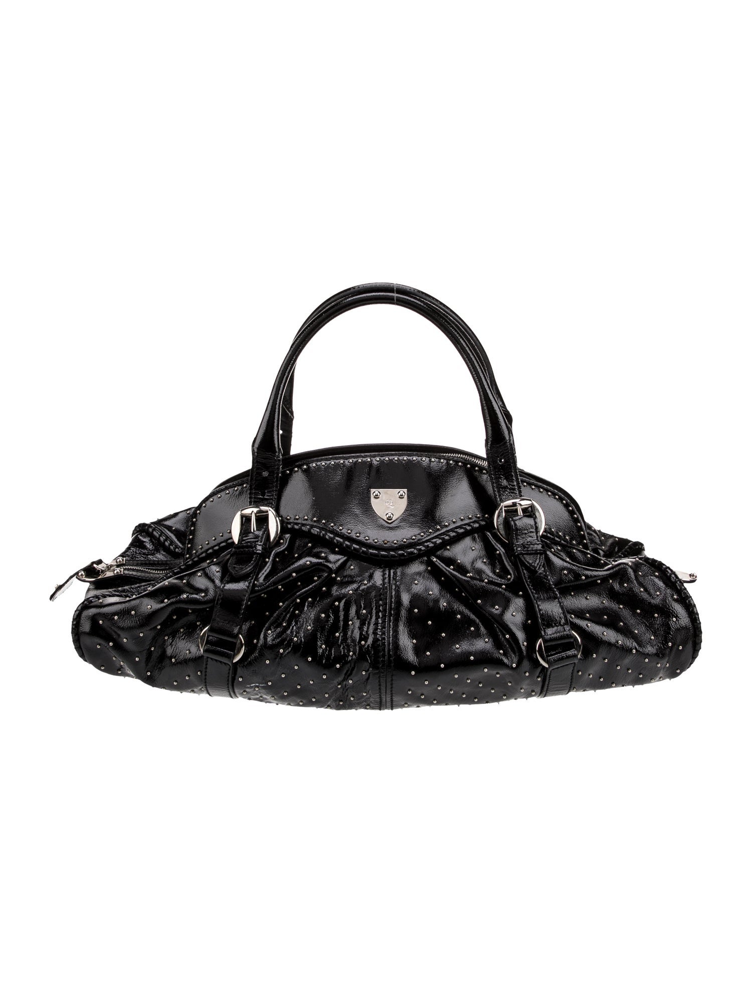 Alexander McQueen Patent Leather Top Handle Bag